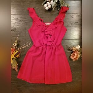 Elegant Ruffled Red Babydoll Shirt